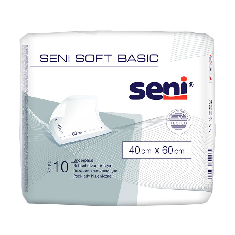 Пелюшки гігієнічні Seni Soft Basic 40*60 см, 10 шт