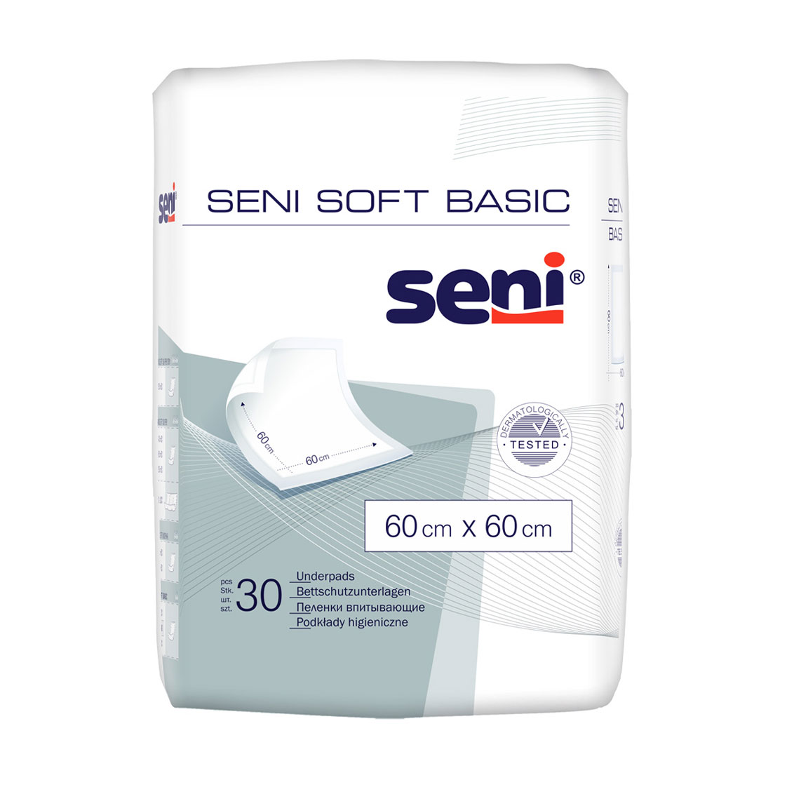 Пелюшки гігієнічні Seni Soft Basic 60*60 см, 30 шт
