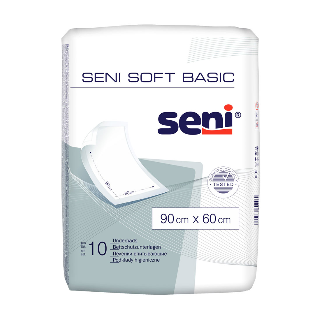 Пелюшки гігієнічні Seni Soft Basic 90*60 см, 10 шт